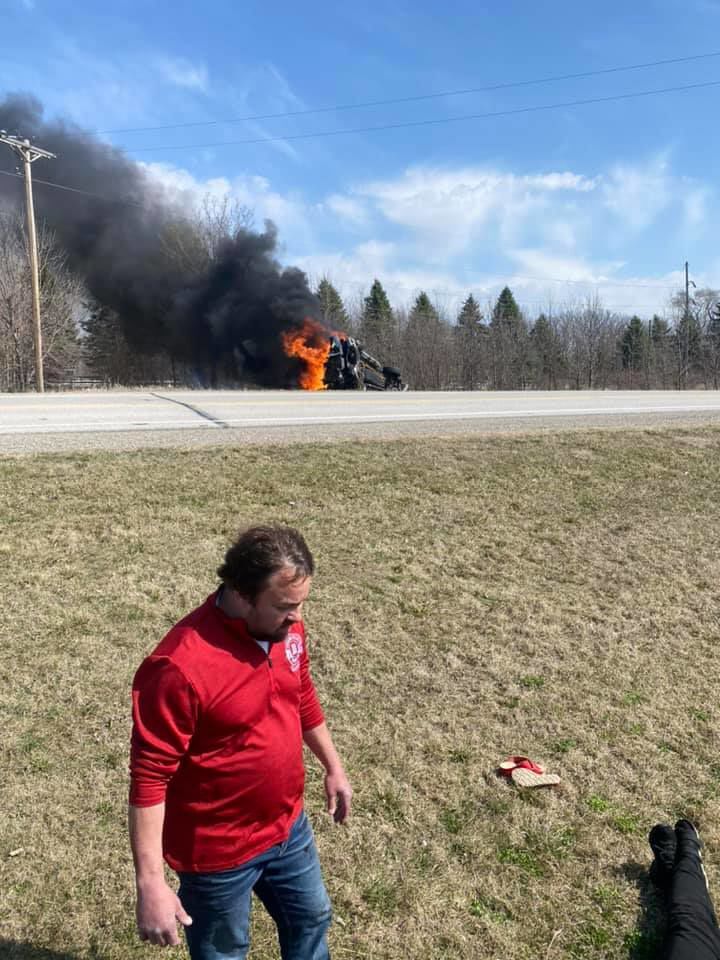 Truck fire rescue